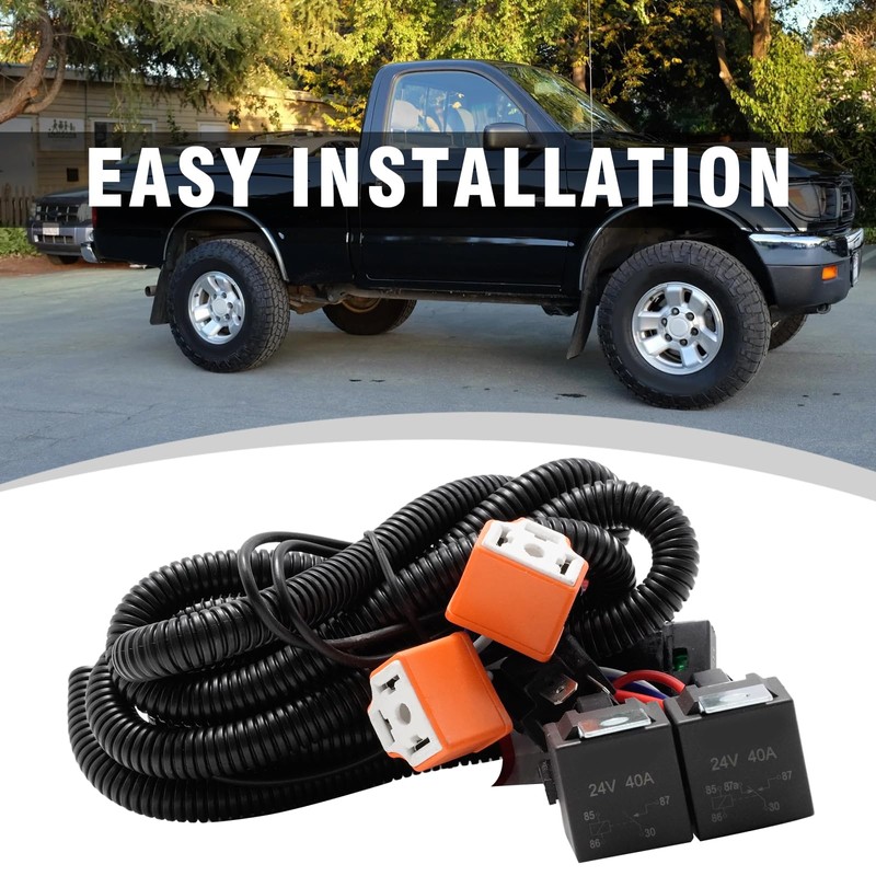 Vkinman H4 Relay Harness 9003 Headlight Relay Wiring Kit Ceramic