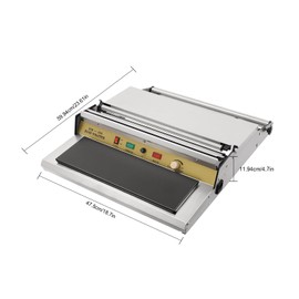CUBELLIN Hand Wrapping Machine 17.72" Film Wrapping Machine 110V 270W Film Wrapper 5 Temperatures Adjustable Food Wrap Machine Hand Film Sealing Machine