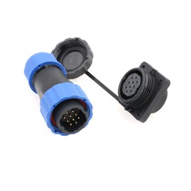 ZBLZGP SD20 Square Waterproof IP68 LED Aviation Connector Panel Cut Power Cable Connector Power Cable Plug Socket for Outdoor Lighting