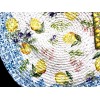 MIREILLE DESIGNS 4 pc LEMONS Braided Placemat Set 15” Rnd