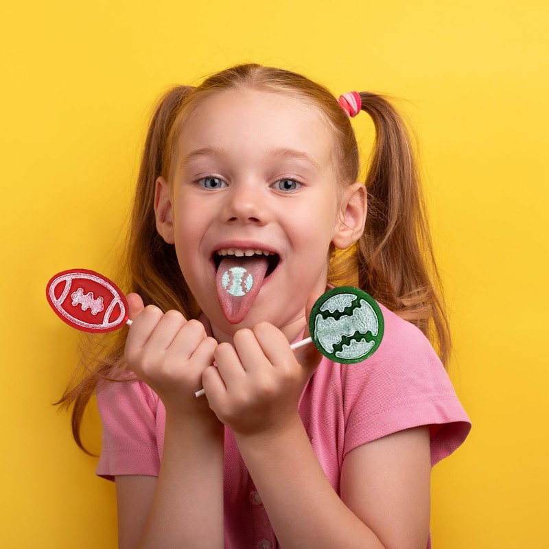 Fruidles Sports Tattoo Lollipop Suckers Candy, Great for Goody Party