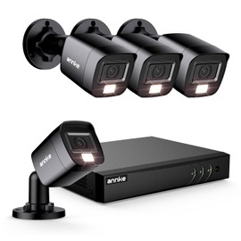 ANNKE 8CH Wired Outdoor Security Camera System with AI Human/Vehicle Detection, 5MP Lite H.265+ CCTV DVR Recorder and 4 x 1080P Surveillance Cameras, Email Alert with Snapshots, No Hard Drive