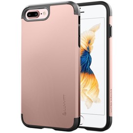 LUVVITT [Ultra Armor Shock Absorbing Case Best Heavy Duty Dual Layer Tough Cover Designed for ip8 Plus (2017) - Rose Gold