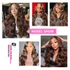 AUABEAUTY 26 Inch Chocolate Brown Lace Front Wig Human Hair