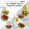 Fruit Basket with Banana Hanger and Fruit Bowl. Kitchen Counter