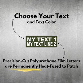 Custom Tactical ID Patch - 8.5x3, on 500 Denier Nylon Fabric with Hook Backing - OD Green