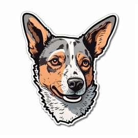 Yoonek Graphics Australian Cattle Australian Cattle Dog Vinyl Decal Sticker for Car, Laptop, Tumbler, More. #0010424-4"