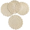 PHANTOMON Crochet Doilies Handmade Round Cotton Lace Table Placemats Knitted