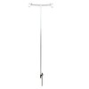 Camping Lamp Pole Retractable Double Light Hooks Retro Style Metal