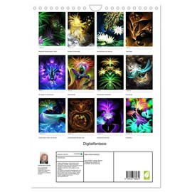 Digitalfantasie (Wandkalender 2026 DIN A4 hoch), CALVENDO Monatskalender: Leuchtende Strukturen voller positiver Energie (CALVENDO Kunst)