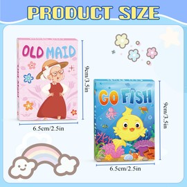 Go Fish,Old Maid Card Games, Go Fish Card Game for Kids 4-8, Card Games for Toddler 2-4 Years, Easy to Learn,Easter Basket Stuffers Gifts Ideal, Fun for Family Game Night Travel Preschool Classroom