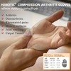 HENOTIC Arthritis Compression Gloves for Women Men, Fingerless Breathable &
