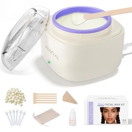 Mini kit de cera facial para mujer, kit de depilación facial con 26 varillas de cera, cuentas de cera de 3.53 onzas, depilación facial de larga duraci