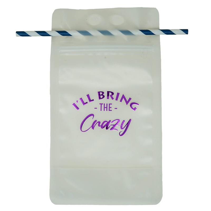 Funky Junque Drink Pouch with Straw - I'll Bring the