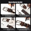 GSG Mens Leather Belts Double Stitched Belts for Jeans, Suits,