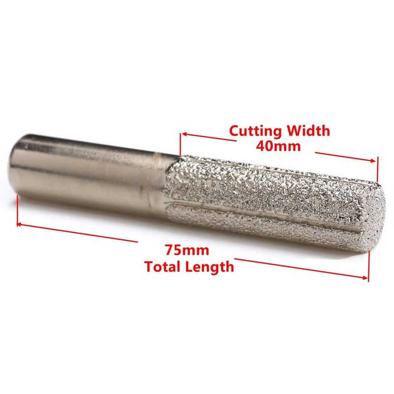 JINGLING 13.3mm Cylindrical Diamond Router Bit Cylinder Profile Wheel Brazed
