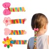 4Pcs Spiral Hair Ties, Multicolor Ponytail Holder
