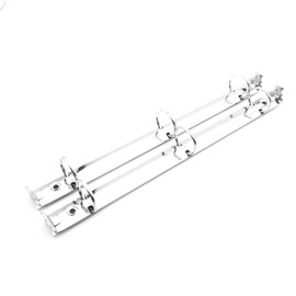 Shuokecrafts 2Pcs Metal Standard Letter Size 3-Ring Binder Mechanism with Booster ，3 O Rings,1 inch=25mm Capacity,20mm Base Width,Loose Leaf Binding Spines Combs for Organizers DIY Planners (Silver)