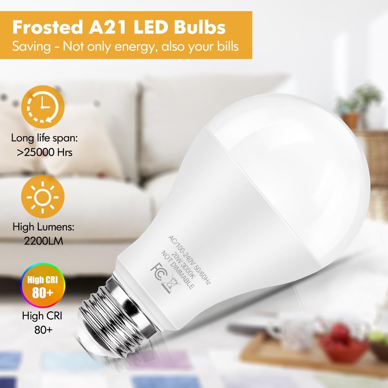 TOBUSA A21 150 Watt Equivalent LED Light Bulbs, 2200 Lumens