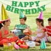 Green Glitter Happy Birthday Banner Birthday Banner Sign for Backdrop