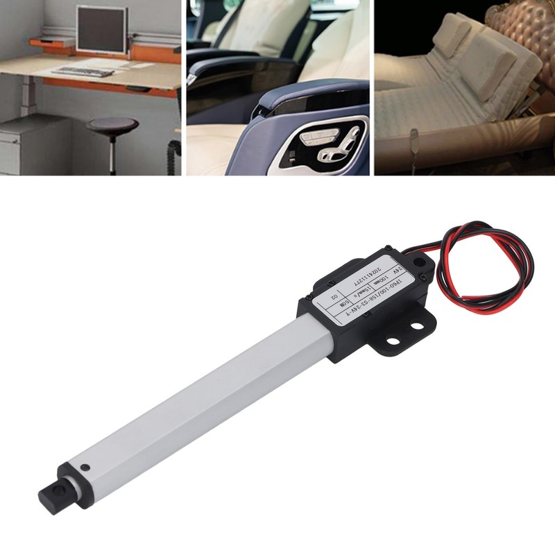 24V Mini Electric Linear Actuator, 100mm Stroke Electric Micro Linear