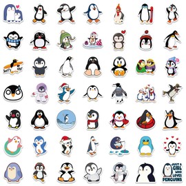 AUCEKO Pack of 100 Penguins Stickers Pack Penguin Sticker Set Waterproof Vinyl Stickers for Laptop Children Cars Motorcycle Bicycle Skateboard Luggage Suitcase Computer Sticker Graffiti Decal