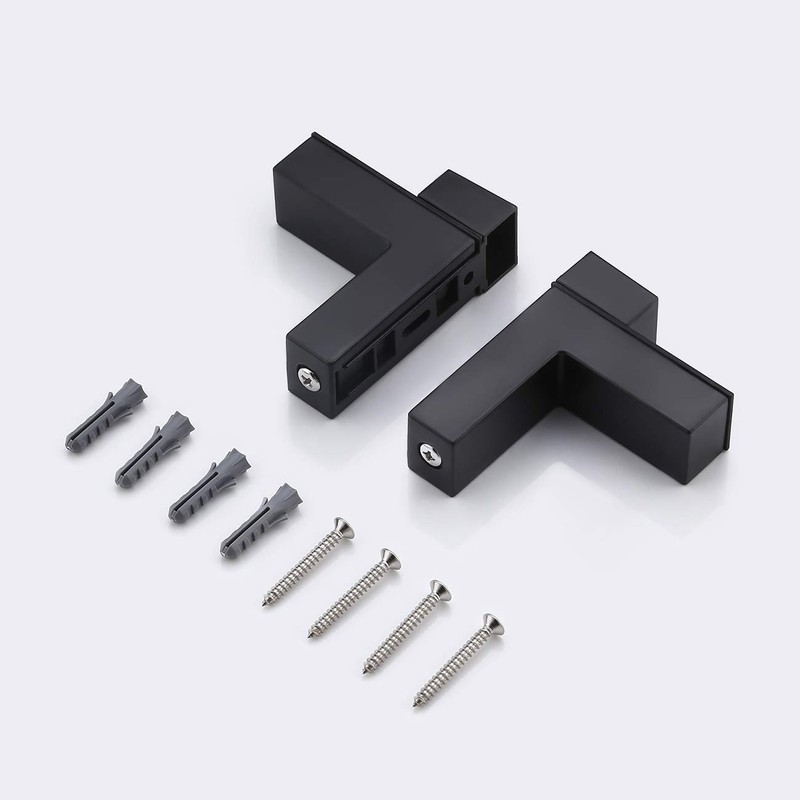 KES Glass Shelf Brackets Solid Metal Adjustable Floating Brackets 2