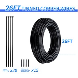Lesnlok 14 Gauge 6 Conductor 14 AWG Electrical Wire, Stranded PVC Cord, Oxygen-Free Copper Cable, 26FT, Pure Copper, Automotive Wire, Heavy Duty, 6 Core, Trailer Wire (14AWG-6C, 26FT)