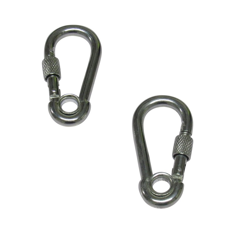 Carabiner Clip Snap Hook Eyelet & Screw Nut 7MM x2