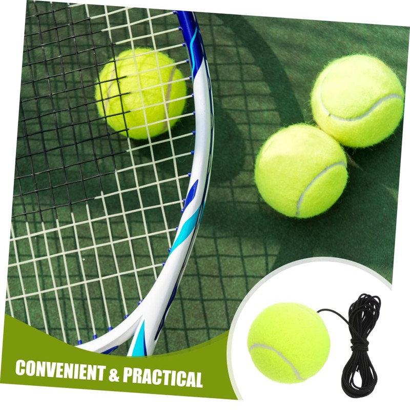 KOMBIUDA Beginner Tennis Practice Ball String Set 2pcs Elastic Rope