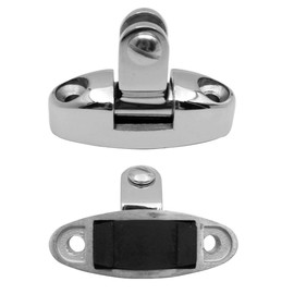 Amadget 2 Pcs Boat Top Bimini Deck Hinge Swivel Side Mount 316 Stainless Steel with Rubber Pad and Screws
