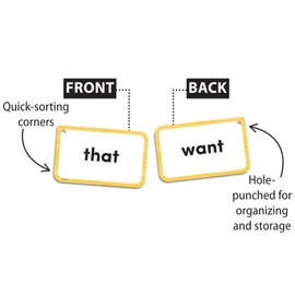 Teacher Created Resources Sight Words Flash Cards - 4 Letter Words (EP62040, 3-1/8" x 5-1/8"