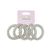 Oz Essentials Spiral Hair Ties 5 Pack - Silver Sparkle