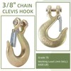 Ohiyoo 3/8 Chain Hook 10 Pack 3/8 Clevis Grab Hooks