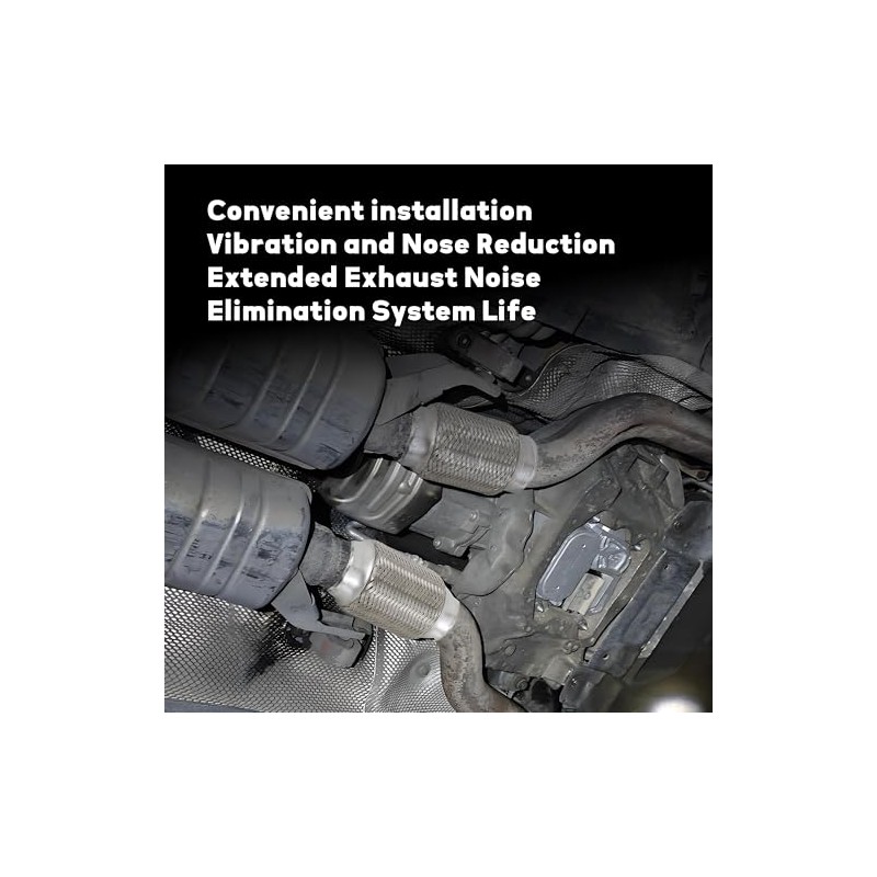 2.25''X6''universal stainless steel Exhaust Flex Pipe with Ends 10" Inch