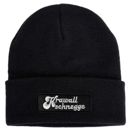 No Face No Name Beanie Hat in Black I Unisex I Embroidered Patch to Change I Beanie Knitted Hat Winter Hat, black