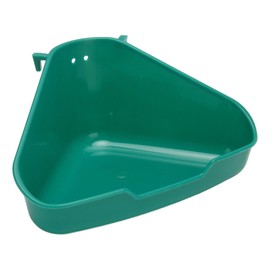 CHICIRIS Rabbit Litter Box, Fanshaped Prevent Small Animal Corner Litter Box Easy to Clean Odorless Easy to Fix Deep Green for Chinchilla (S)