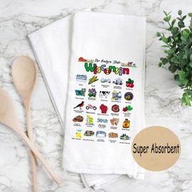 JXGZSO The Badger State Wisconsin Kitchen Towel Trip Souvenir Gift (CA Wisconsin Towel)