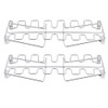 2-Piece Chicken Leg Wings Barbecue Rack Foldable Grill Grate Stainless