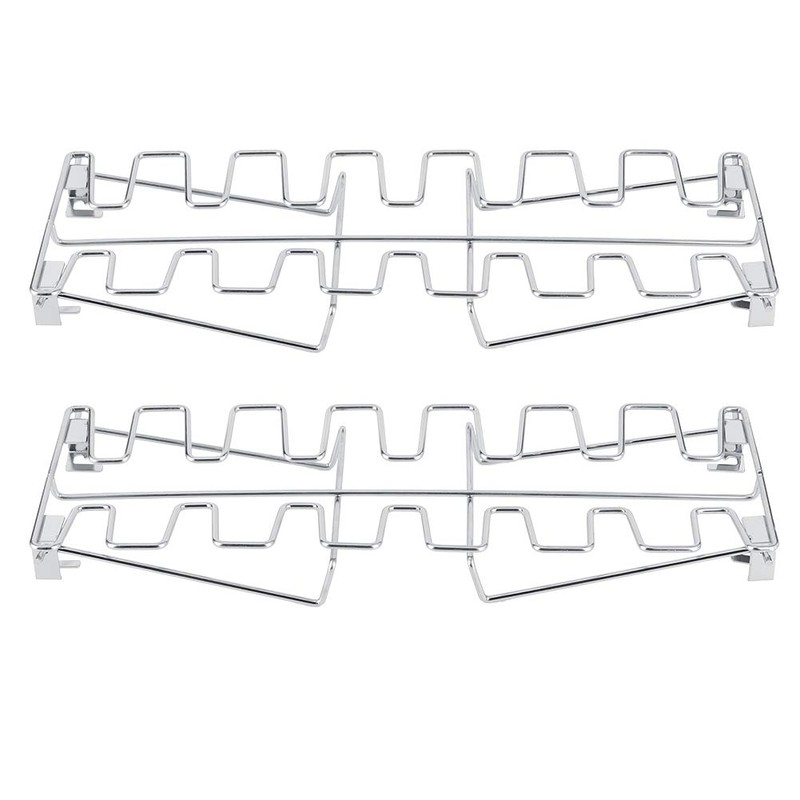 2-Piece Chicken Leg Wings Barbecue Rack Foldable Grill Grate Stainless
