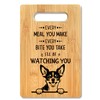 ANIANG Funny Cutting Board, Chihuahua Gifts Bamboo Cutting Board, Dogs