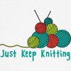 CafePress Just Keep Knitting Dog T Shirt Dog T-Shirt, Pet