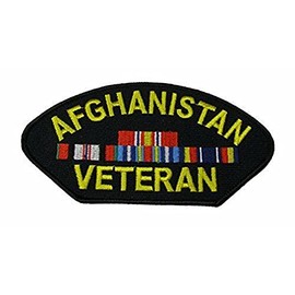 Embroidered Patch - Patches for Women Man -Afghanistan Veteran W/Service Ribbons Patch Operation Enduring Freedom OEF