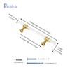 Peaha 10 Pack 3-3/4 Inch Acrylic Cabinet Pulls Gold Drawer