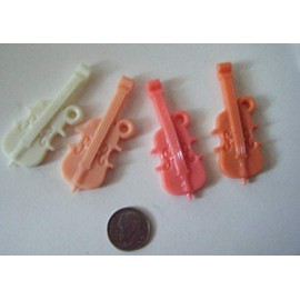 Charms, Rainbow Assortment of Acrylic String Instruments Charms x 4pcs
