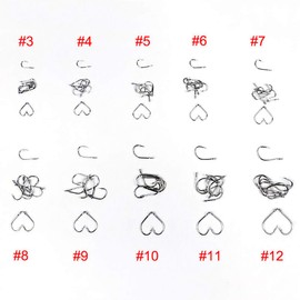 100 x Fishing Hooks Curve Shank Professional Carp Hair Rigs Game Coarse Bass Trout Salmon Perch Sea River Lake Bait Worm Game Tackle Box Compartment Storage Small Lid Lidded Waterproof