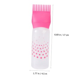 BESPORTBLE 3pcs Hair Oil Applicator Bottle with Comb - Precision Root Comb Applicator for Hair Dye and Oil - Ideal for Salon and Home Use Squeeze Bottle for Easy Application