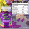 FRCOLA 71850mg Sea Moss & Elderberry Gummies with Ashwagandha, Black