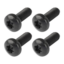 Black Stainless License Plate Screws Compatible with Toyota, Lexus, Honda | 4 Pack | M6-1.0 x 16mm Security T30 Torx