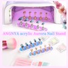 ANGNYA Nail Stand for Press on, 2 Set Aurora Nail